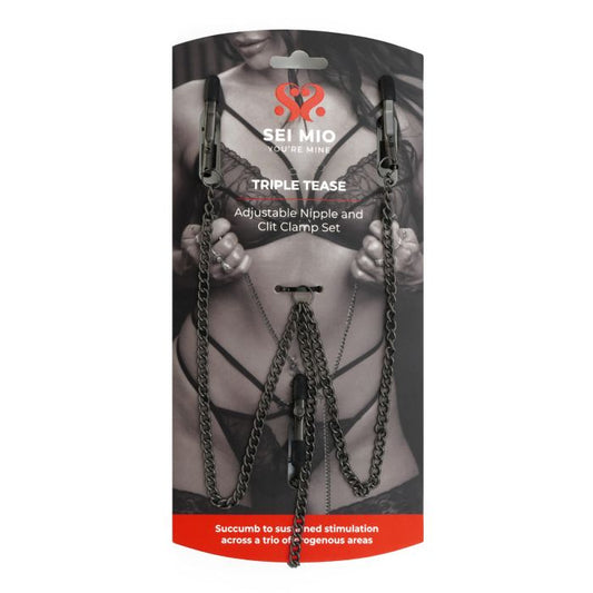 SEI MIO Adjustable Nipple and Clit Clamp Set