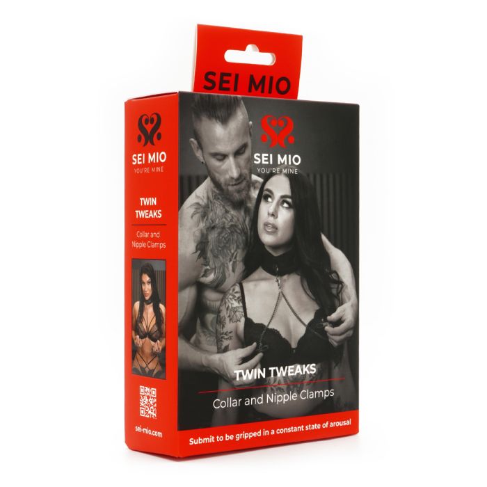 SEI MIO Velvet Collar with Nipple Clamps