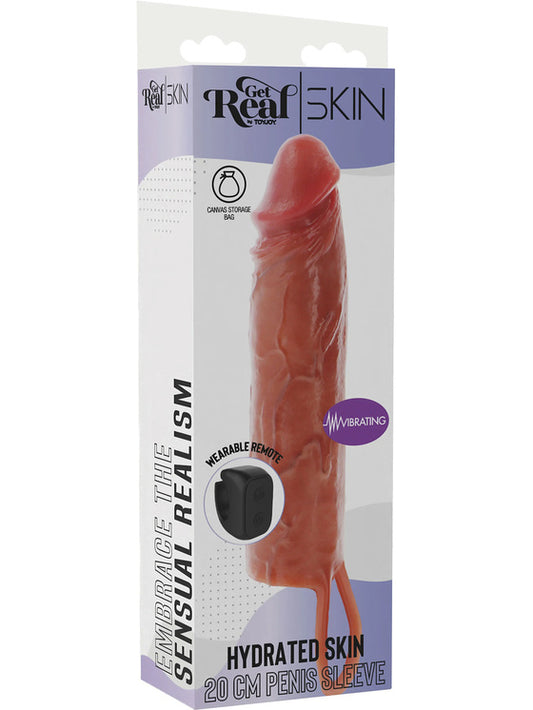 Hydrated Skin Penis Silicone Sleeve Vibrating 20 c