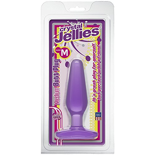 Crystal Jellies Butt Plug Purple Medium