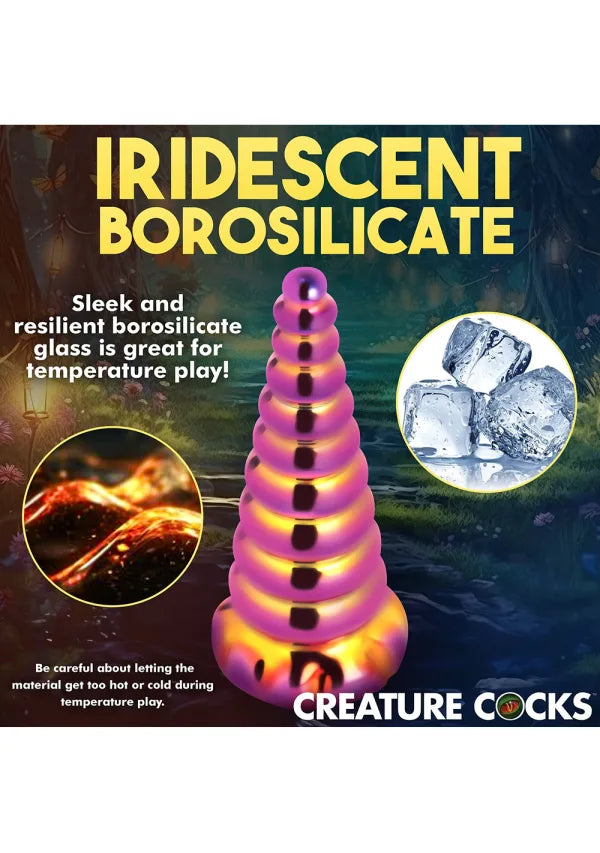 Creature Cocks Twilight Rainbow Glass Dildo