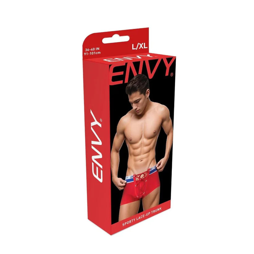 * Envy Sporty Lace-up Trunk Red L/XL