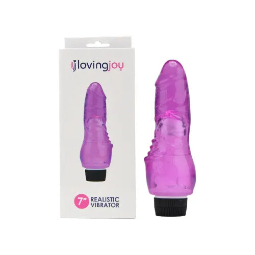 Loving Joy 7 inch Realistic Vibrator Purple Purple
