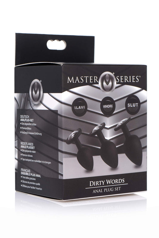 Master Series Dirty Words Anal Plug Set