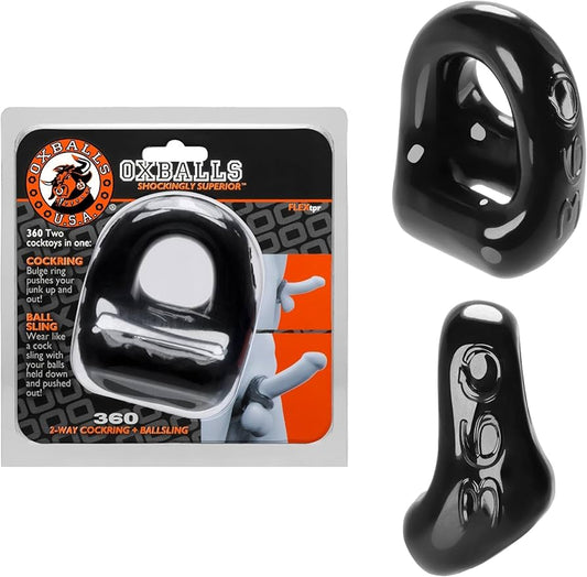 * Oxballs 360 Cockring and Ballsling Black Small