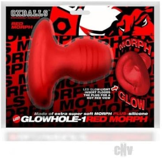 Oxballs - Glowhole 2 Buttplug with LED Red Light Insert