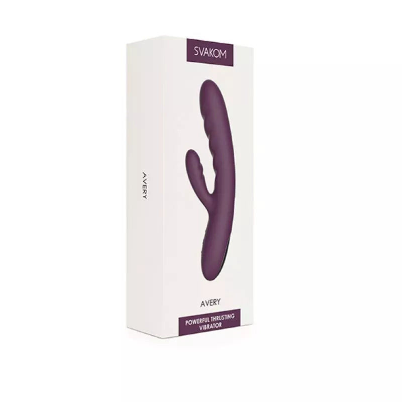Svakom Avery Thrusting Vibrator with Clitoral Stim