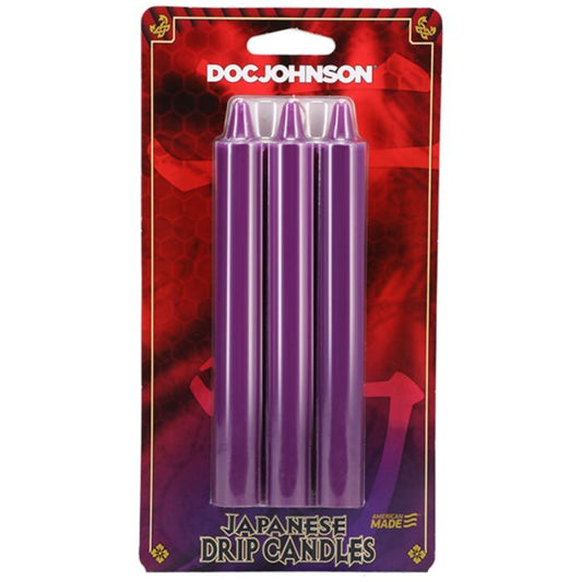 Doc Johnson Japanese Drip Candles 3 Pack Purple