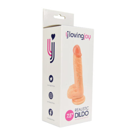 Loving Joy Realistic Dildo with Balls 7.5inch
