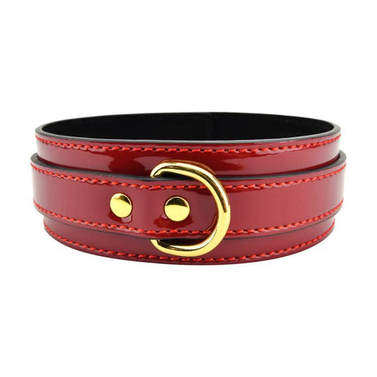 **Bound to Please Red Bondage Collar