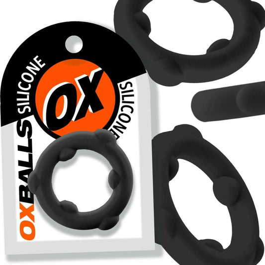 Oxballs SPINNER single silicone ring BLACK SILICONE
