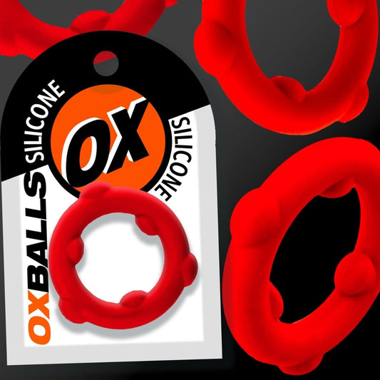 Oxballs SPINNER single silicone ring RED SILICONE