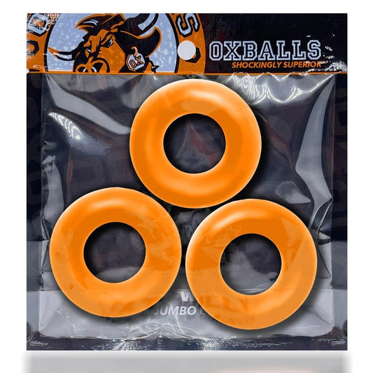 OXBALLS Fat Willy 3 Jumbo Cockrings - Orange