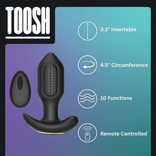 Toosh Remote Controlled Silicone Vibrating Butt Plug