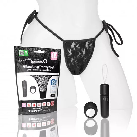 My Secret Screaming O 4T Panty Vibe - Black