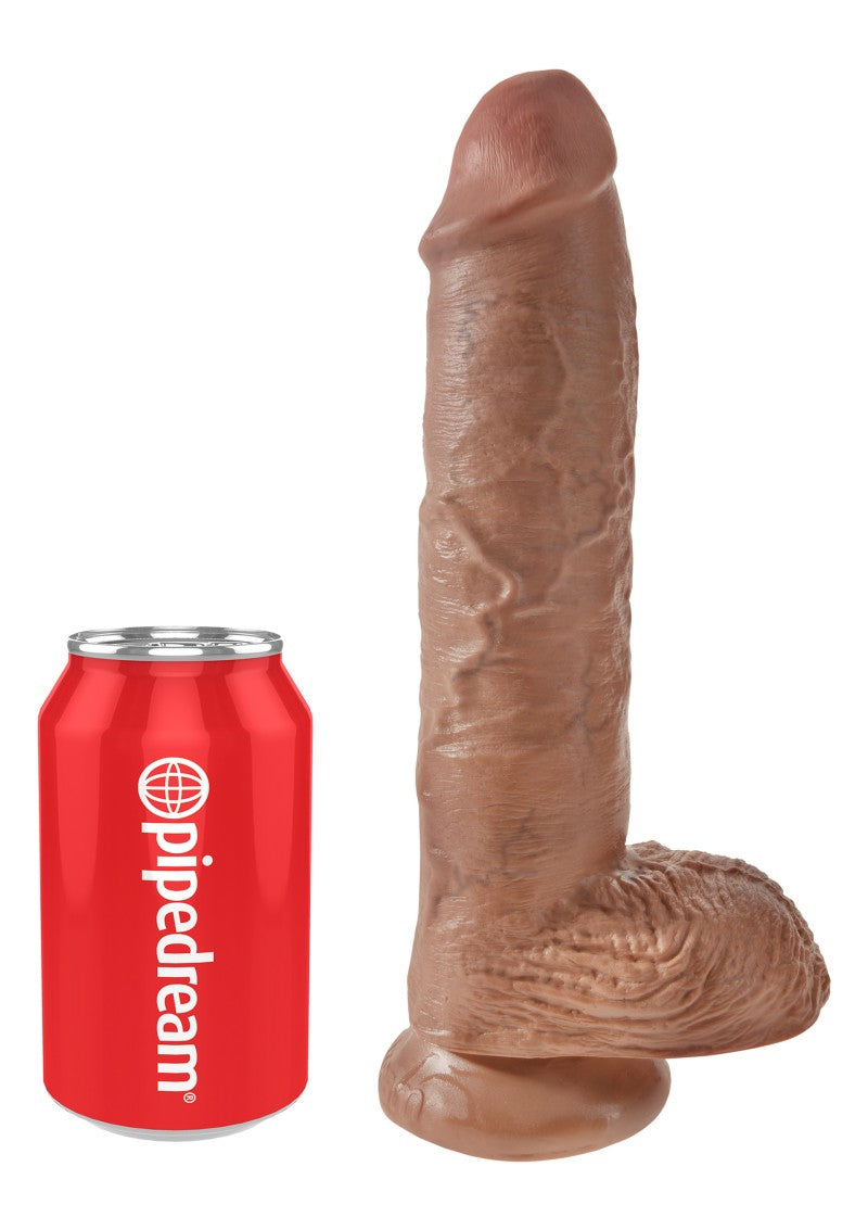 King Cock - 10 inch with balls - Caramel