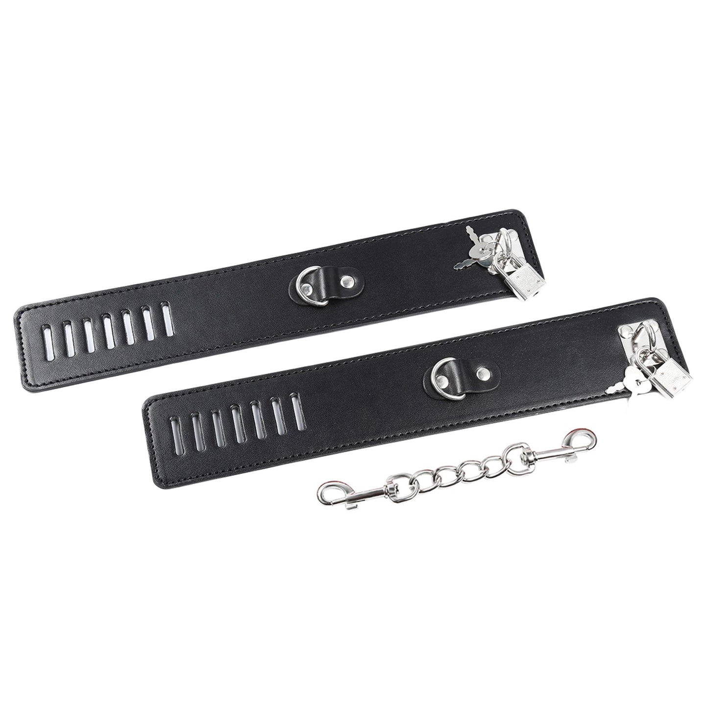 Hasp Style Ankle Cuffs Black