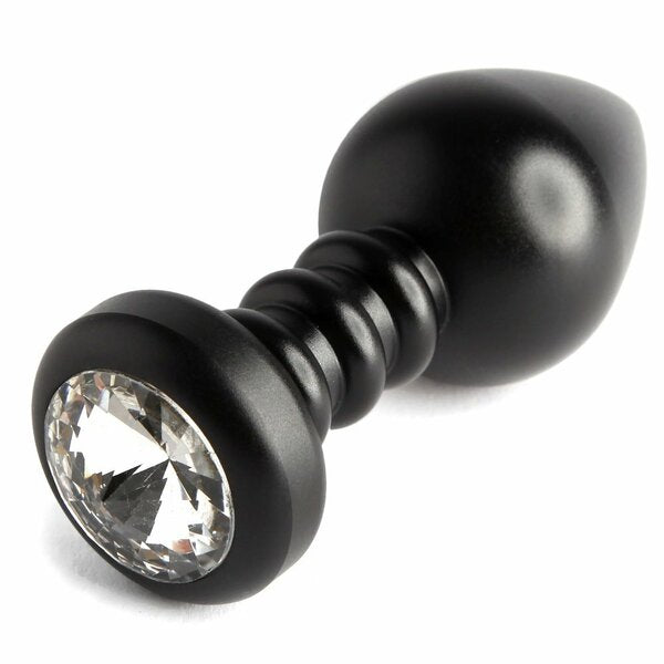 Jewelled Black Metal Plug