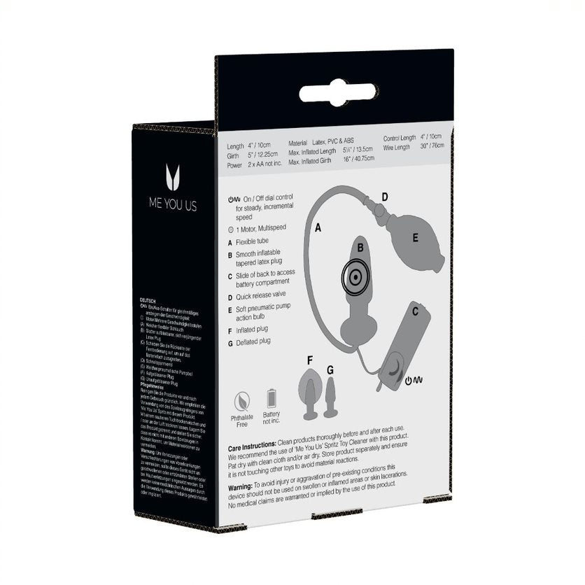 Me You Us - Classic Anal Zeppelin Inflatable Plug