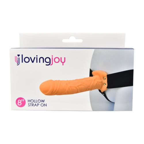 Loving Joy - Hollow Strap On 8 Inch - Light