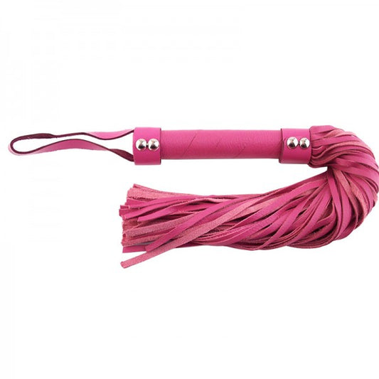 Rouge - Short Leather Flogger - Pink