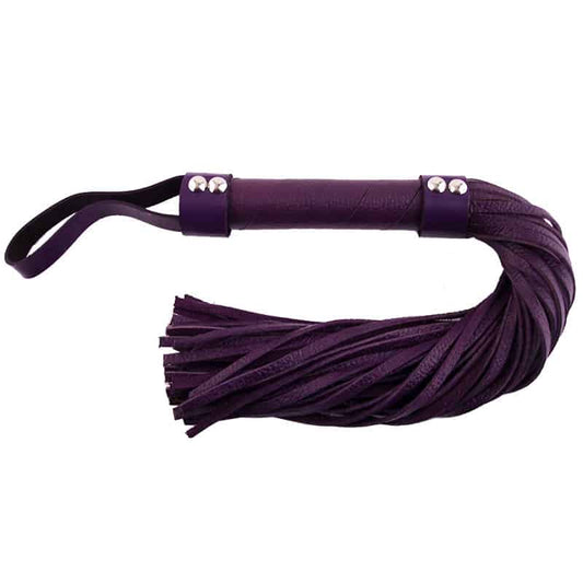Rouge - Short Leather Flogger - Purple