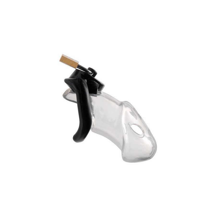 CockLock - Rikers Chastity Cage - Clear/Black