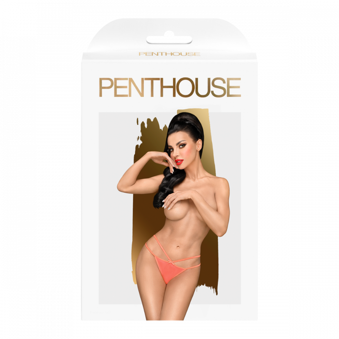 PENTHOUSE CLASSIFIED THONG ORANGE L/XL