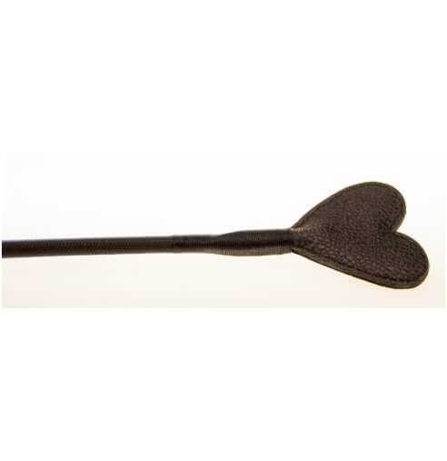 Bound - Nubuck Leather Heart Crop