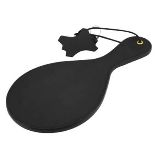 Bound - Noir Nubuck Leather Studded Paddle