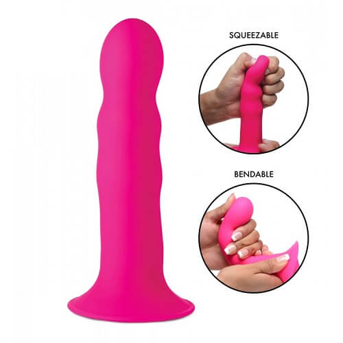 SilexD - Cushioned Core Dildo Ribbed 7 Inch - Purple