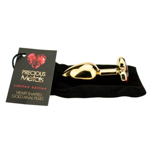 Precious Metals - Heart Shaped Butt Plug - Gold