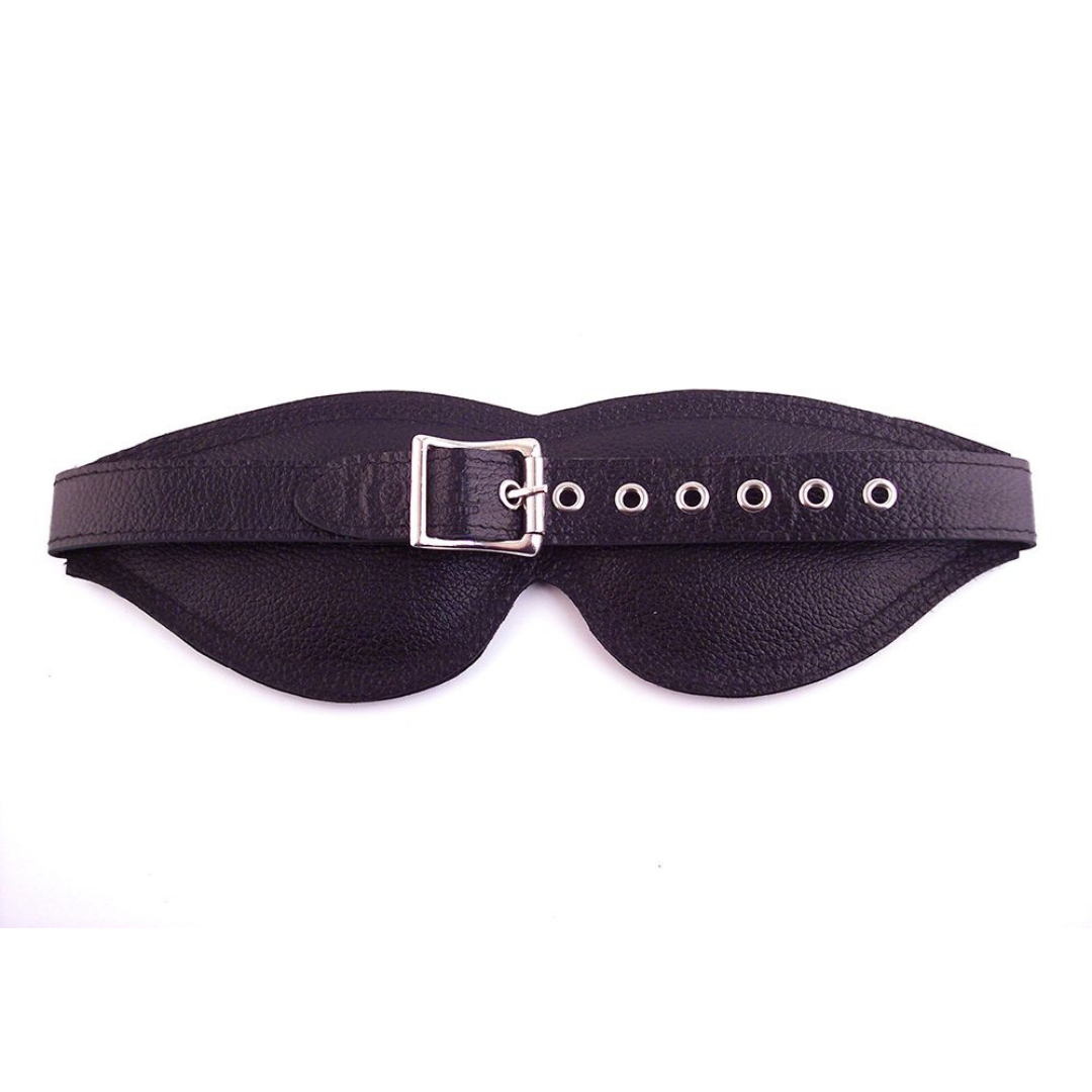 Rouge - Leather Padded Blindfold - Black