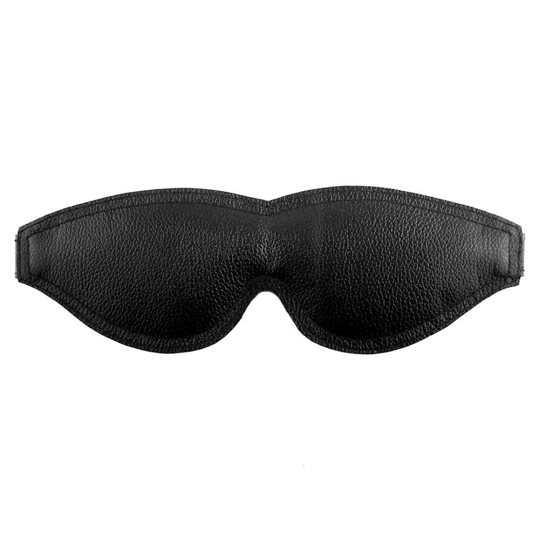 Rouge - Leather Padded Blindfold - Black