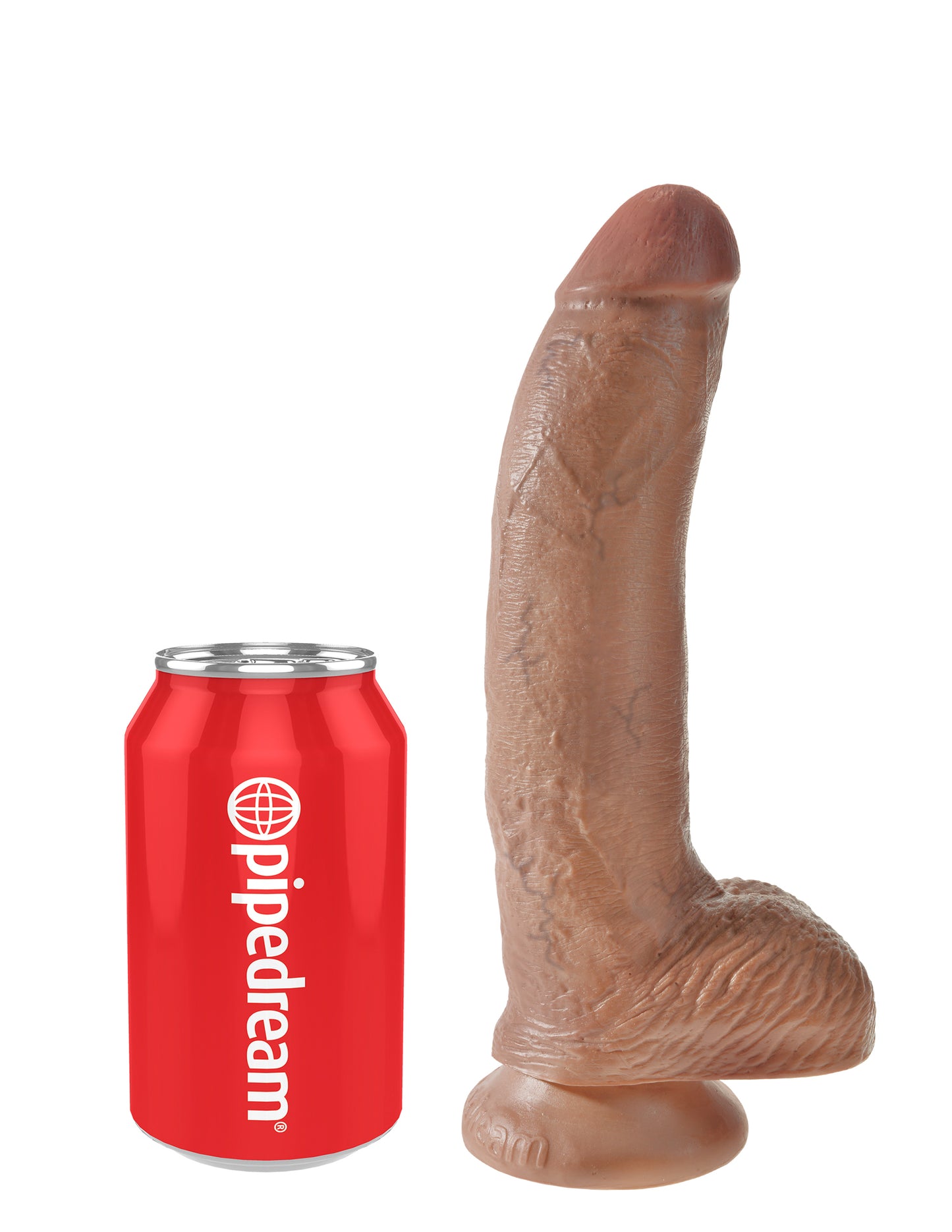 King Cock - 9 inch with balls Caramel