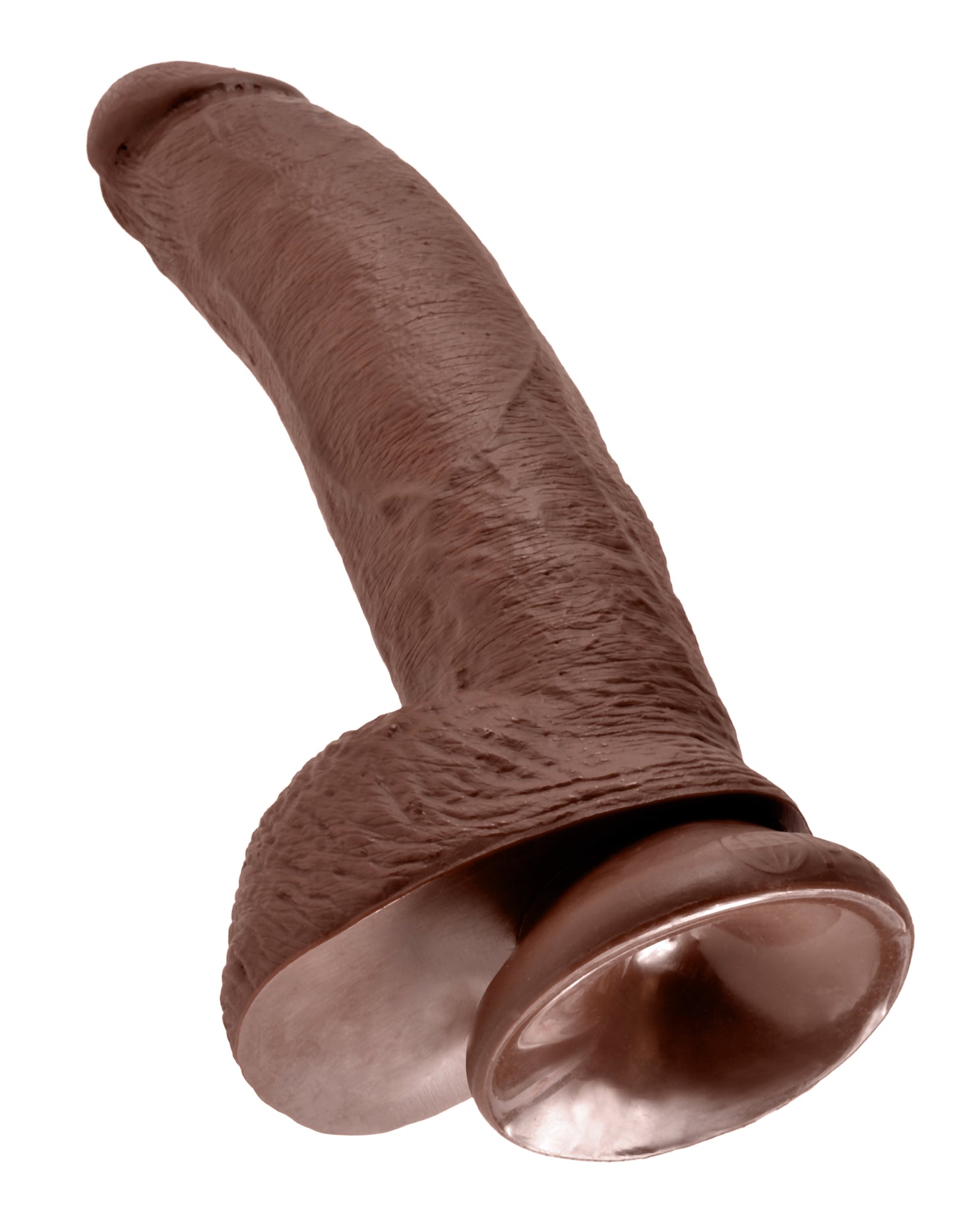 King Cock - 9 inch with balls Brown