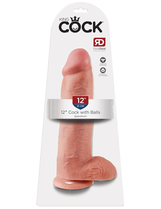 King Cock - 12 inch with balls - Light