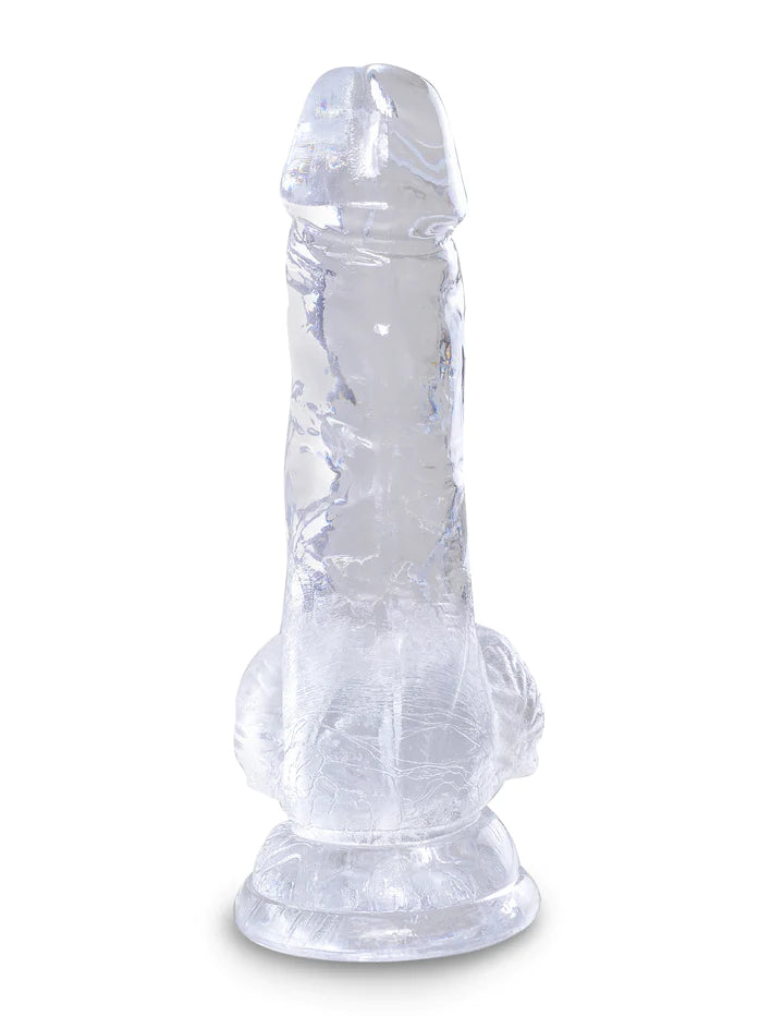 King Cock - 5 Inch With Balls - Clear