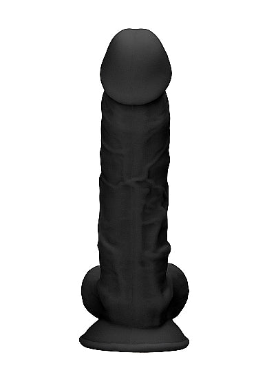 Real Rock Ultra - Silicone Dildo With Balls - 17,8 cm - Black