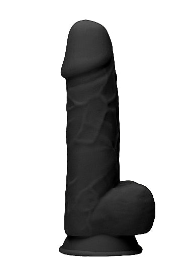 Real Rock Ultra - Silicone Dildo With Balls - 21,6 cm - Black