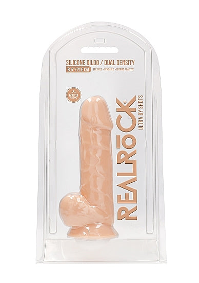Real Rock Ultra - Silicone Dildo With Balls - 21,6 cm - Flesh