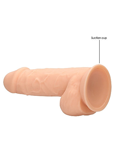 Real Rock Ultra - Silicone Dildo With Balls - 21,6 cm - Flesh