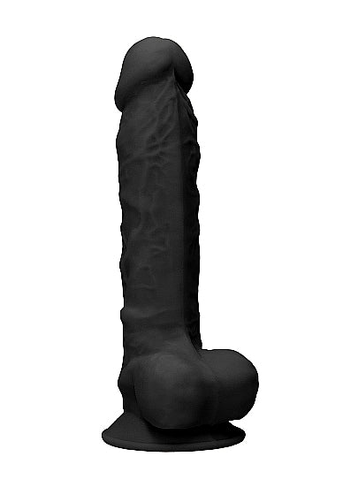 Real Rock Ultra - Silicone Dildo With Balls - 22,8 cm - Black