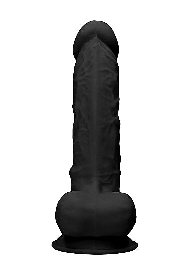 Real Rock Ultra - Silicone Dildo With Balls - 22,8 cm - Black