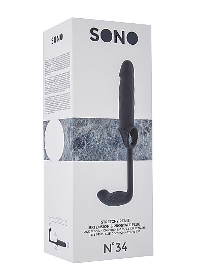 SONO - No.34 Penis Extender & Plug - Grey