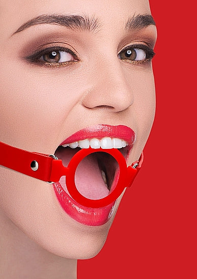 OUCH - Silicone Ring Gag - Red