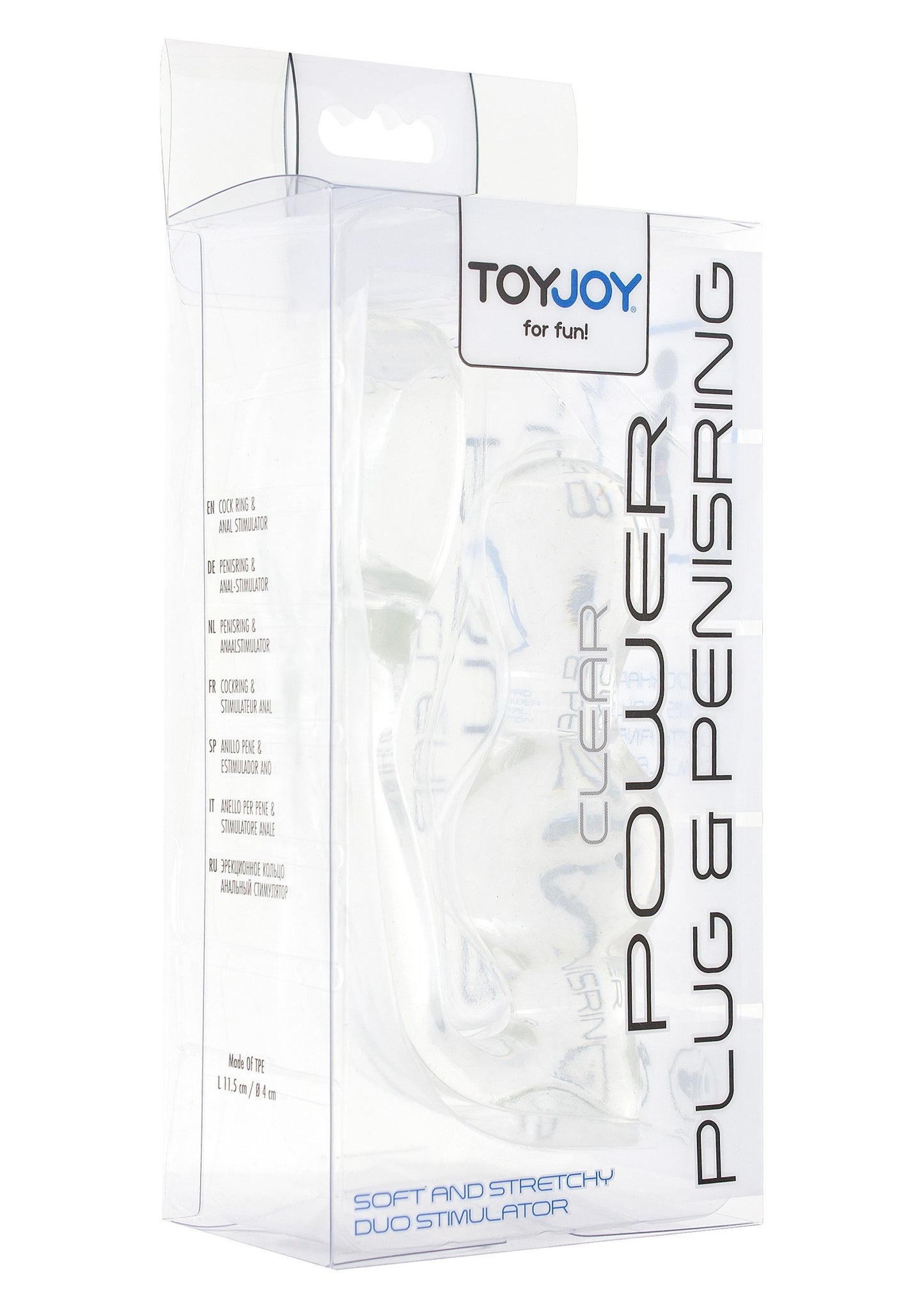 ToyJoy - Power Plug & Penis Ring - Clear