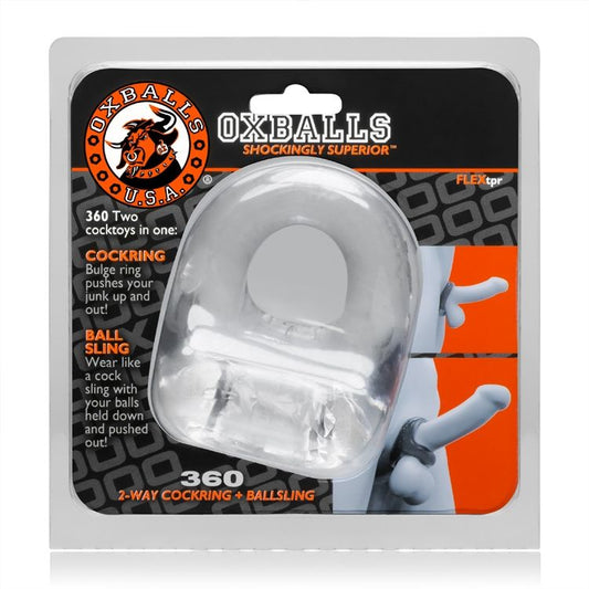 Oxballs - 360 Cockring and Ballsling - Clear