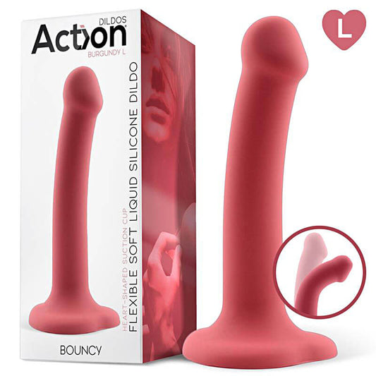 ACTION BOUNCY SILICONE DILDO L BURG