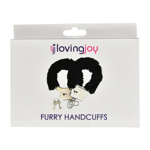 Loving Joy - Furry Handcuffs - Black
